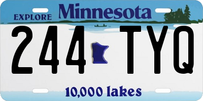 MN license plate 244TYQ