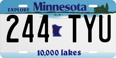 MN license plate 244TYU