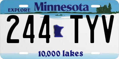 MN license plate 244TYV