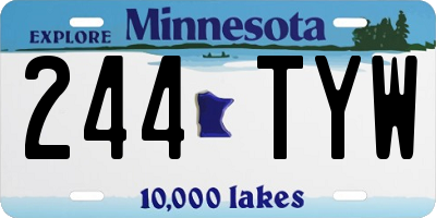 MN license plate 244TYW