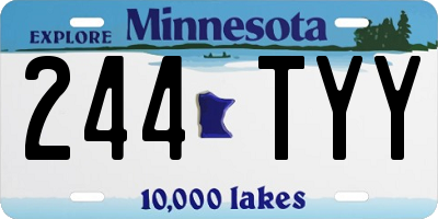 MN license plate 244TYY