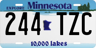 MN license plate 244TZC