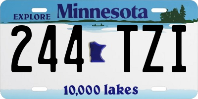 MN license plate 244TZI