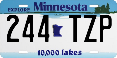 MN license plate 244TZP