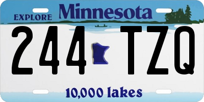 MN license plate 244TZQ
