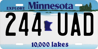 MN license plate 244UAD