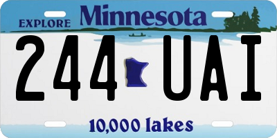 MN license plate 244UAI