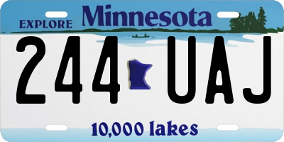 MN license plate 244UAJ