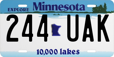 MN license plate 244UAK