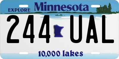 MN license plate 244UAL