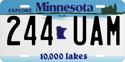 MN license plate 244UAM