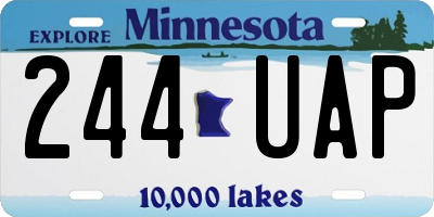 MN license plate 244UAP