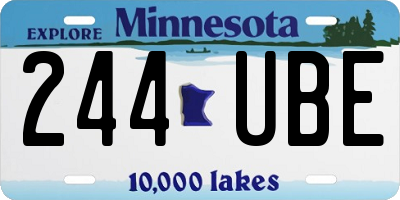 MN license plate 244UBE