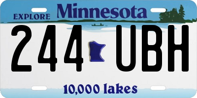 MN license plate 244UBH