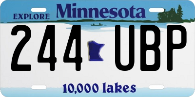 MN license plate 244UBP