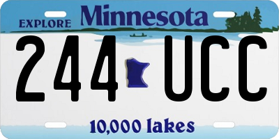 MN license plate 244UCC