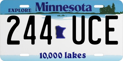 MN license plate 244UCE
