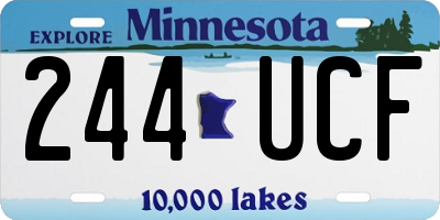 MN license plate 244UCF