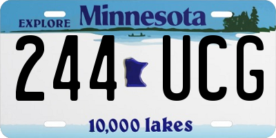 MN license plate 244UCG