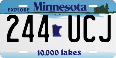 MN license plate 244UCJ