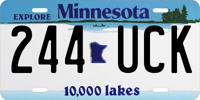 MN license plate 244UCK