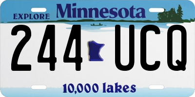 MN license plate 244UCQ