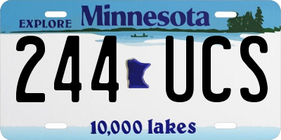 MN license plate 244UCS