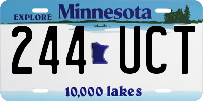 MN license plate 244UCT