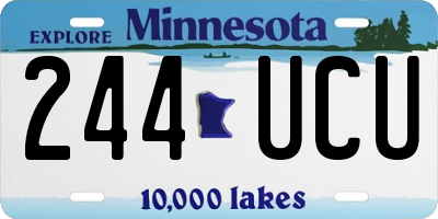 MN license plate 244UCU