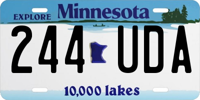 MN license plate 244UDA