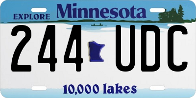 MN license plate 244UDC