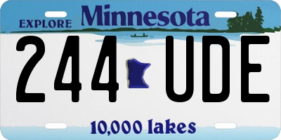 MN license plate 244UDE