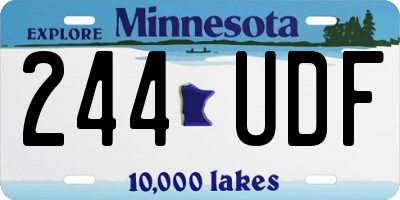 MN license plate 244UDF