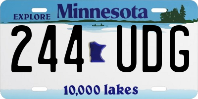 MN license plate 244UDG