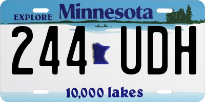 MN license plate 244UDH