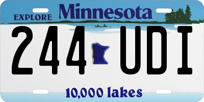 MN license plate 244UDI