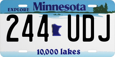 MN license plate 244UDJ