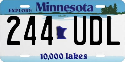 MN license plate 244UDL