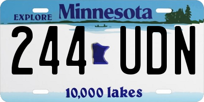 MN license plate 244UDN