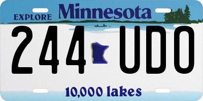 MN license plate 244UDO