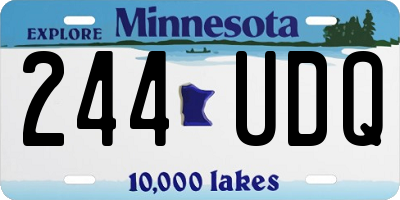 MN license plate 244UDQ