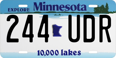 MN license plate 244UDR