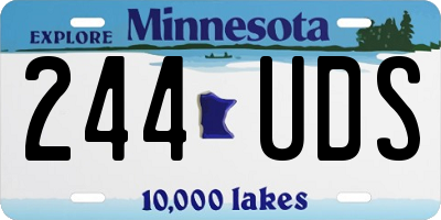 MN license plate 244UDS