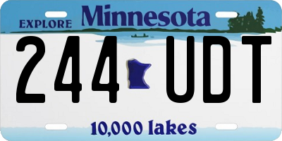 MN license plate 244UDT