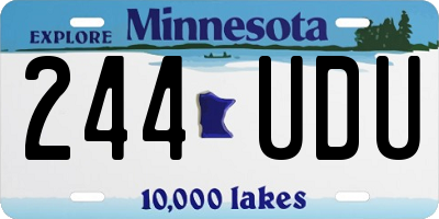 MN license plate 244UDU