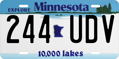 MN license plate 244UDV