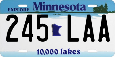 MN license plate 245LAA