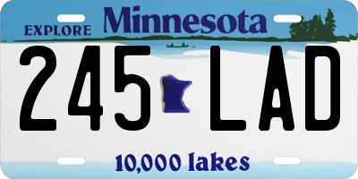 MN license plate 245LAD