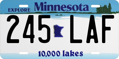 MN license plate 245LAF