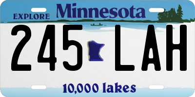 MN license plate 245LAH